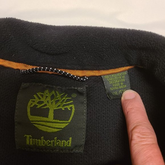 Timberland Fleece Jacket Full Zip Black Men's XXL - Picture 4 of 14